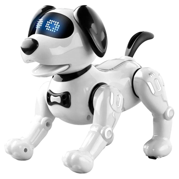 JJRC R19 Inteligentny Robot Pies z Pilotem dla Dzieci - Biały / Czarny