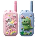 JK200 Walkie-Talkie dla dzieci z kamerą - 2 szt. - Różowy jednorożec / niebieski dinozaur