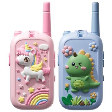 JK200 Walkie-Talkie dla dzieci z kamerą - 2 szt. - Różowy jednorożec / niebieski dinozaur