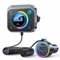 Joyroom JR-CL18 Ładowarka Samochodowa / Transmiter Bluetooth FM z RGB - 30W