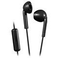 Słuchawki Przewodowe JVC HA-F17M z Mikrofonem do Smartfonów - 3.5mm - Czarne