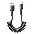 Kabel Joyroom 3A Easy-Travel Coiled Fast-Charge USB-A do USB-C - 1.5m - czarny