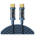 Kabel USB-C w Oplocie Joyroom S-CC100A20 - 100W, 2m - Błękit