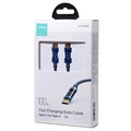 Kabel USB-C w Oplocie Joyroom S-CC100A20 - 100W, 2m - Błękit