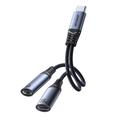 Joyroom SY-C03 Adapter audio 2 w 1 - czarny