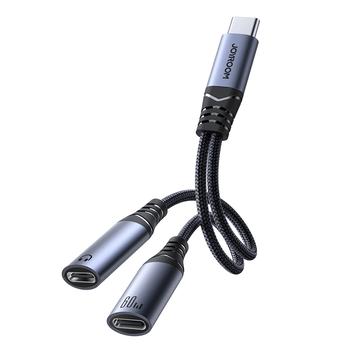 Joyroom SY-C03 Adapter audio 2 w 1 - czarny