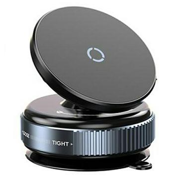 K009 Kompaktowy magnetyczny uchwyt samochodowy na telefon do deski rozdzielczej i przedniej szyby - czarny