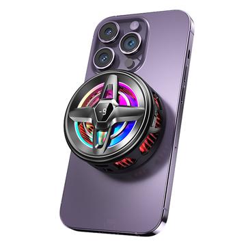 Magnetyczny schładzacz do telefonu K25 z cyfrowym wyświetlaczem - czarny