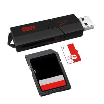 KAWAU C307DUO 2-In-1 USB 3.0 do czytnika kart pamięci Adapter USB do kart SD / SDHC / SDXC / TF