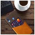 Etui z kieszenią na kartę KSQ do telefonu Samsung Galaxy A40 - Kolor Kawy