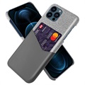 Etui z Kieszenią na Kartę KSQ do iPhone 13 Pro - Szary