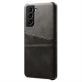 Etui z Powlekanego Plastiku Samsung Galaxy S22 5G KSQ z Kieszeniami na Karty