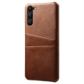 Etui z Powlekanego Plastiku Samsung Galaxy S23 5G KSQ z Kieszeniami na Karty