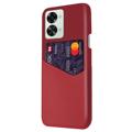 Etui KSQ z Miejscem na Kartę - OnePlus Nord 2T - Czerwone