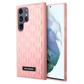 Samsung Galaxy S23 Ultra 5G Hybrydowe Etui Karl Lagerfeld 3D Monogram - Różowy
