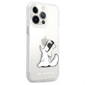 iPhone 13 Pro Max Przezroczyste Etui Karl Lagerfeld z TPU - Choupette Eat