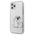 iPhone 12 Pro Max Przezroczyste Etui Karl Lagerfeld z TPU - Choupette Eat