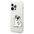 iPhone 14 Pro Max Przezroczyste Etui Karl Lagerfeld z TPU - Choupette Jedz
