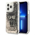 Etui Karl Lagerfeld Gatsby Liquid Glitter do iPhone 13 Pro - Czarne