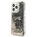 Etui Karl Lagerfeld Gatsby Liquid Glitter do iPhone 13 Pro - Czarne