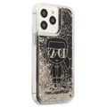 Etui Karl Lagerfeld Gatsby Liquid Glitter do iPhone 13 Pro Max - Czarne