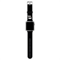 Apple Watch 7/SE/6/5/4/3/2/1 Karl Lagerfeld Ikonik Pasek - 45mm/44mm/42mm - Czerń