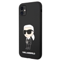 Silikonowe Etui Karl Lagerfeld Ikonik do iPhone 11 - Czarne