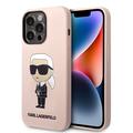 Silikonowe Etui Karl Lagerfeld Ikonik do iPhone 15 Pro Max - Róż