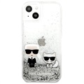 Etui Karl Lagerfeld Liquid Glitter Karl & Choupette do iPhone 13 Mini