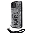 Etui Karl Lagerfeld Reversible Sequins do iPhone 11 - Czerń / Srebrny
