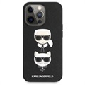 iPhone 13 Pro Etui Karl Lagerfeld Saffiano K&C Heads - Czarne