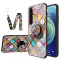 Samsung Galaxy S23 5G Hybrydowe Etui Checkered Pattern - Kolorowa Mandala