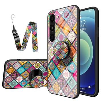 Samsung Galaxy S23 5G Hybrydowe Etui Checkered Pattern - Kolorowa Mandala