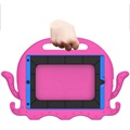 iPad 10.2 2019/2020/2021 Wstrząsoodporne Etui dla Dzieci - Ośmiornica - Ciemny Róż