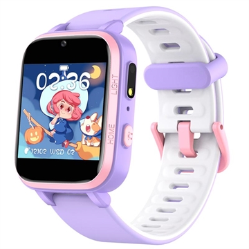 Wodoodporny Smartwatch dla Dzieci Y90 Pro z Podwójnym Aparatem (Otwarte Opakowanie A) - Fioletowy