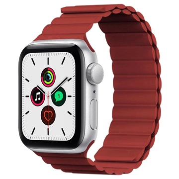 Apple Watch 7/SE/6/5/4/3/2/1 Kingxbar Magnetyczny Pasek - 41mm/40mm/38mm - Czerwień