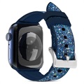Kingxbar Crystal Fabric Apple Watch 7/SE/6/5/4/3/2/1 Pasek - 41mm/40mm/38mm - Błękit
