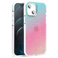 Etui Kingxbar Ombre Series do iPhone 13 - Fiołek / Błękit