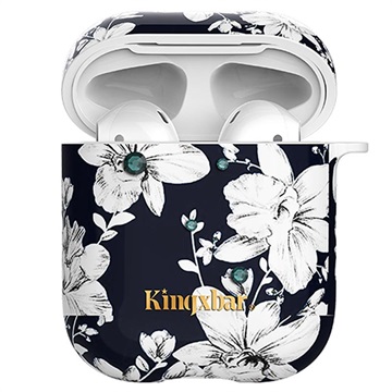 Kingxbar Swarovski Etui na AirPody / AirPody 2 - Lilie