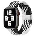 Apple Watch Series 7/SE/6/5/4/3/2/1 Dzianinowy Pasek - 45mm/44mm/42mm - Czerń / Biel