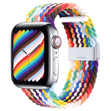 Apple Watch Series 7/SE/6/5/4/3/2/1 Dzianinowy Pasek - 45mm/44mm/42mm - Tęcza