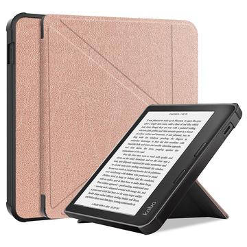 Kobo Libra 2 Etui Folio Origami Stand - Różowe Złoto