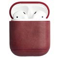 Skórzane etui Krusell Sunne do Apple AirPods / AirPods 2 - Czerwone Vintage