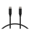 Ultraszybki Kabel Ksix Double USB-C do Ładowania 100W - 1m - Czarny