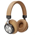 Ksix Retro2 Bluetooth Headphones with FM Radio - Brown