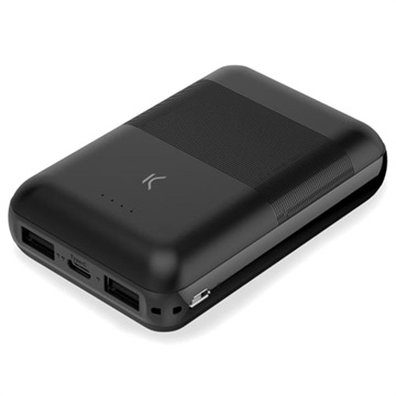 Powerbank Ksix Slim USB-C i 2xUSB - 10000mAh