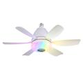 LEC017R 3-stopniowy wentylator sufitowy RGB z funkcją ściemniania i głośnikiem Bluetooth