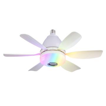 LEC017R 3-stopniowy wentylator sufitowy RGB z funkcją ściemniania i głośnikiem Bluetooth