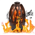 Głośnik Bluetooth LED Flame Atmosphere BTS-596 - Czarny