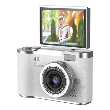 LK007 Aparat cyfrowy z klapką i kartą pamięci 32GB - biały